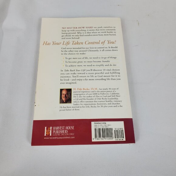 Take Back Your Life By H. Dale Burke Paperback - Picture 7 of 10